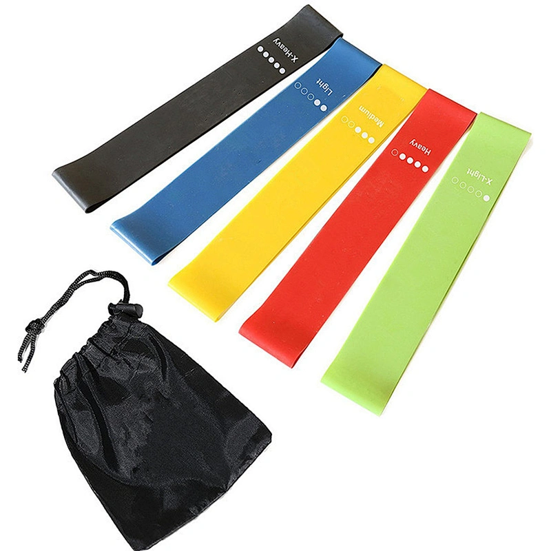 Wholesale Different Level Natural Latex Resistance Bands With Bag Yoga Elastic Stretch Band Fitness Resistance Band
