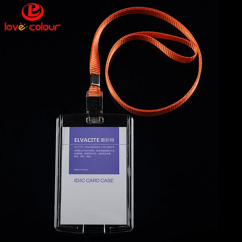 Wholesale high quality office card holder with strap
