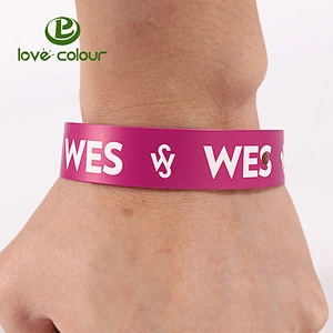 Custom unique vinyl wristbands with full-color imagery and text