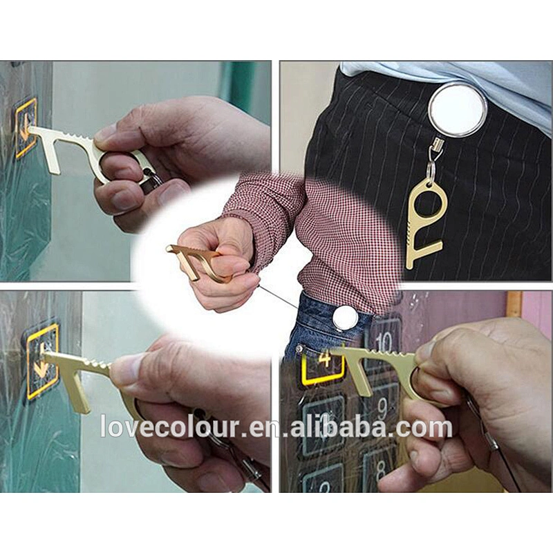 Factory Wholesale No touch handheld door opener keychain