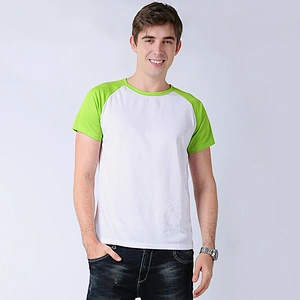 Cheap Custom Black White Clothing Plain Raglan Sleeve Men's T-Shirt
