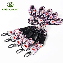 New custom new year attractive flat polyester printing lanyards
