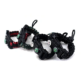 High-Quality Multifunctional Outdoor Fire Starter Compass Emergency Weave Bracelet