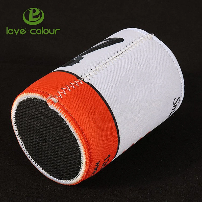 Custom White Neoprene Foldable Bottle Can Cooler Sublimation Sleeves Coolies