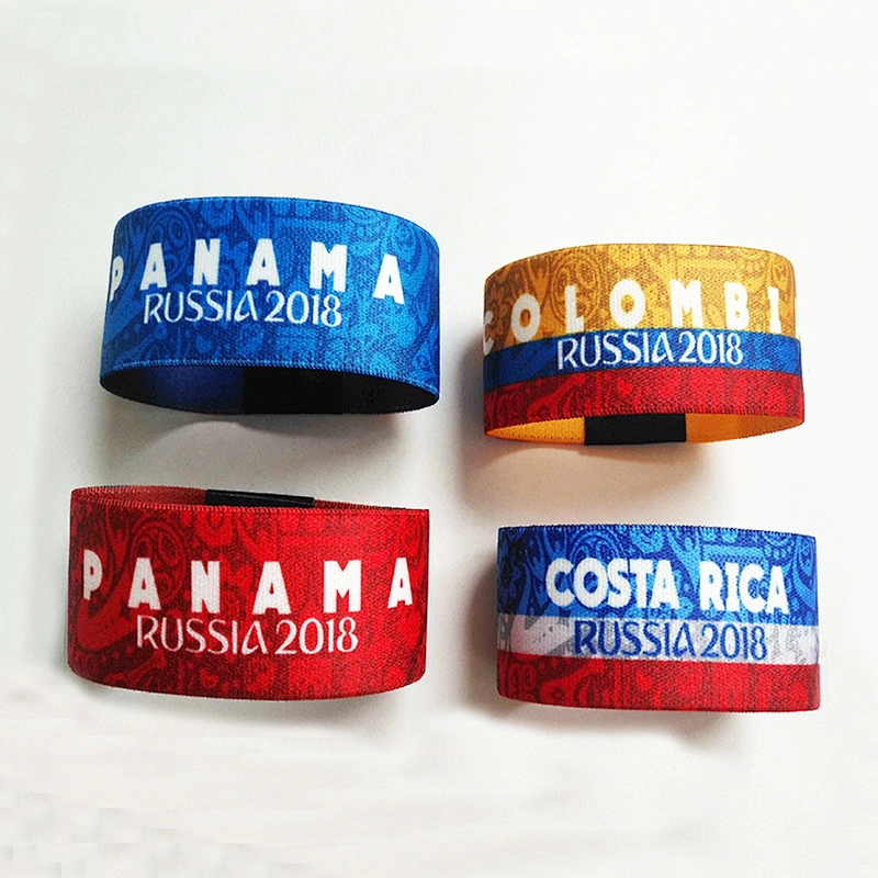 Custom Polyester Stretch Festival Events Elastic Wristbands