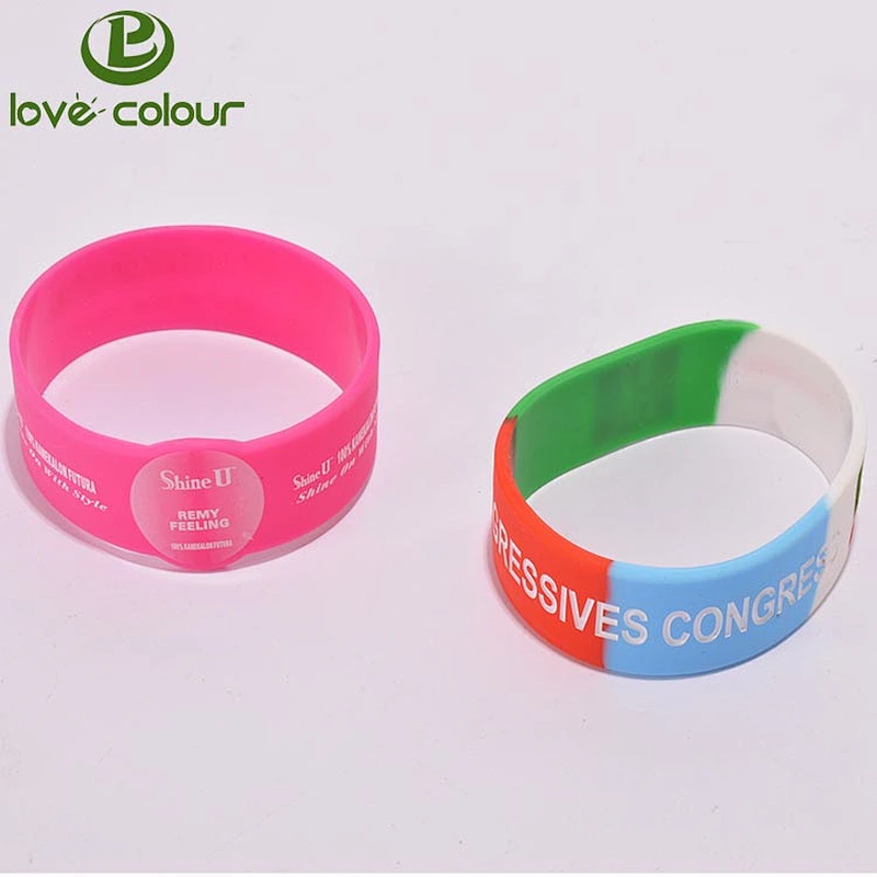 Popular custom promotional bulk cheap rubber wristband silicone bracelet
