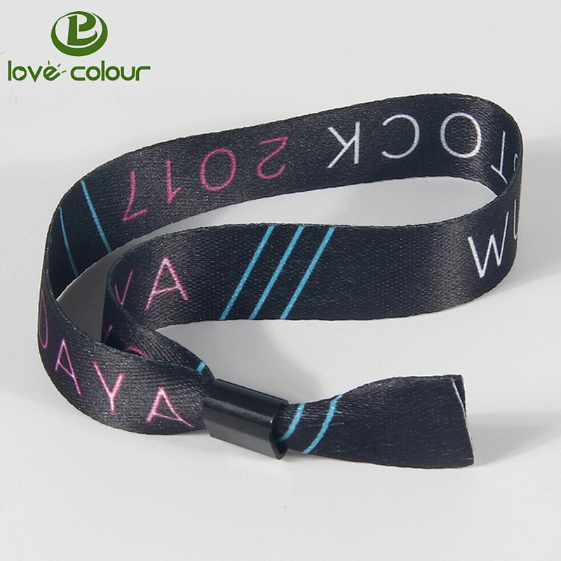 Holiday gift custom personalised printing wristband with plastic closure