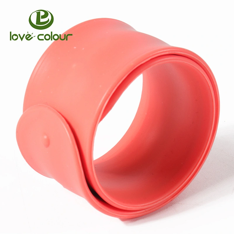 Slap Bracelet Manufacturer Custom Silicone Band Silicon Snap Wristband