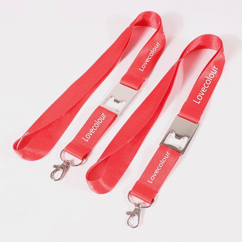 Custom Printed Sublimation Lanyard with Beer Opener