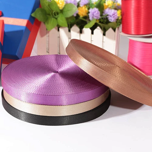 Popular custom light weight nylon plain webbing tape for bags