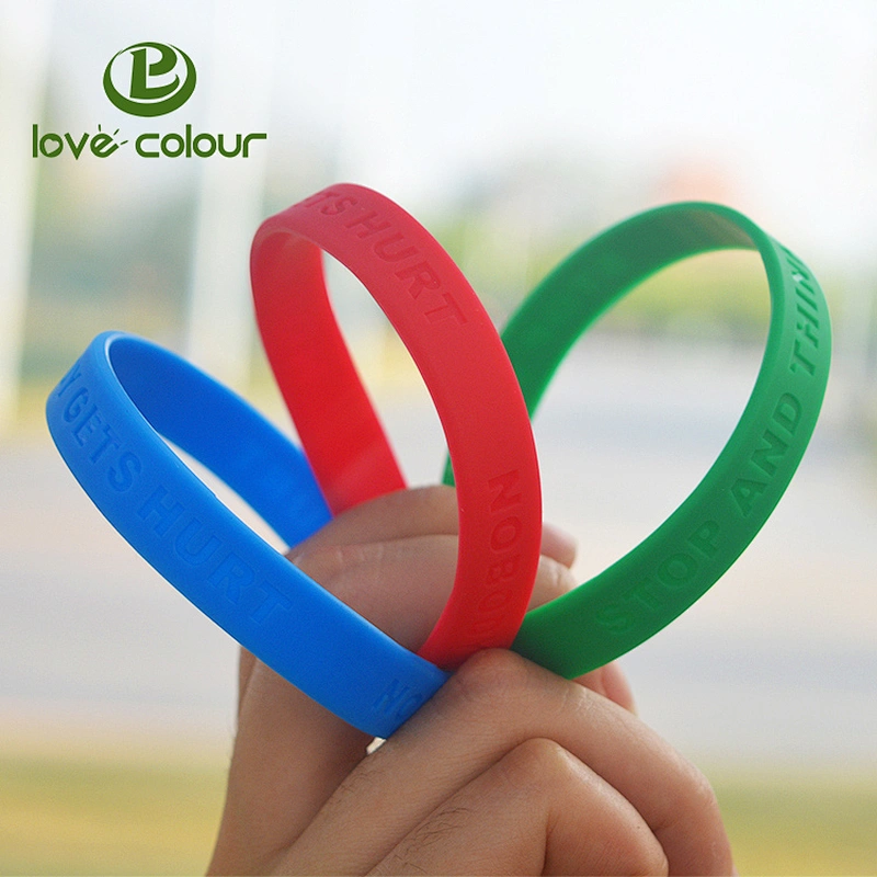 Custom wholesale silicone bracelet charity silicone wristband with event logo
