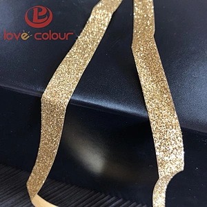 Custom gold polyester decorative ribbon for packing chocolate
