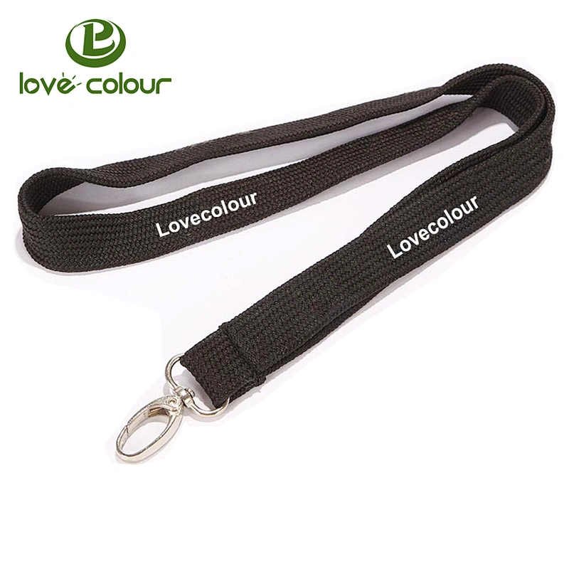 Silk screen printing personalised plain lanyards strap for company