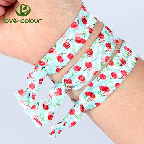 Girls hair bands /elastic ribbon ties hair tie holder bracelet
