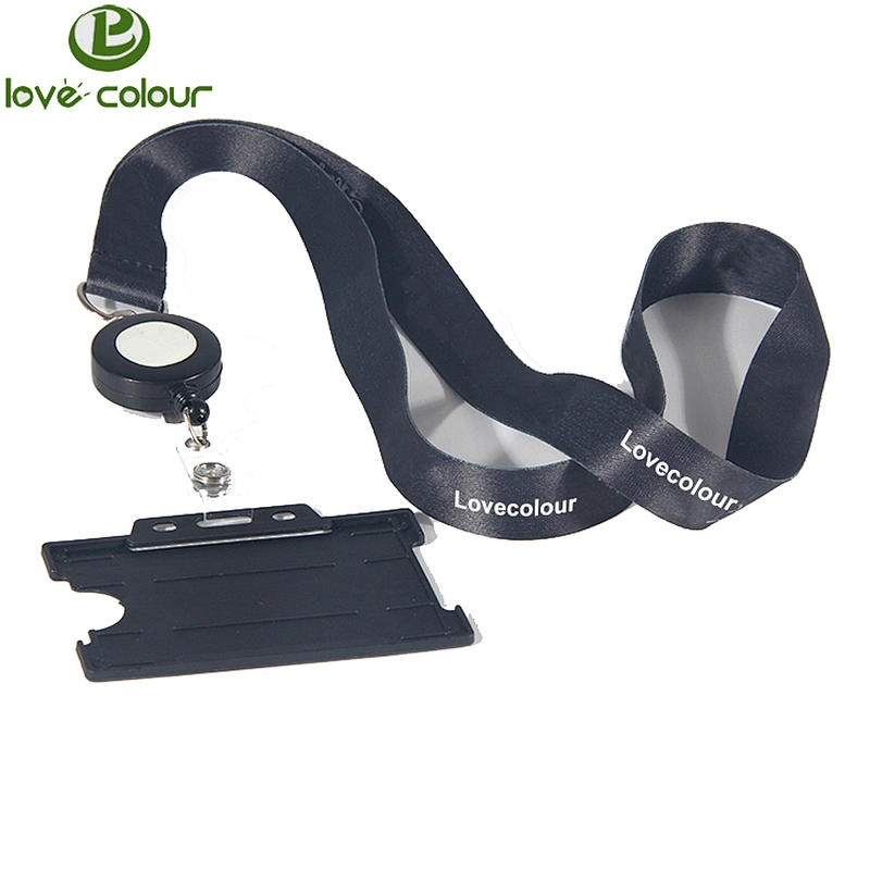 Custom Polyester Soft lanyard with ID card holder for exhibition
