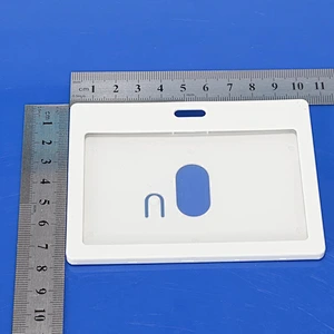 Cheap custom plastic white id badge holder for promotion