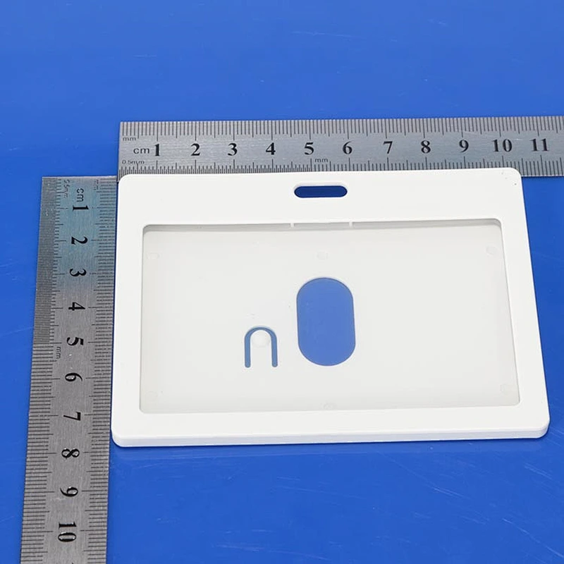 Cheap custom plastic white id badge holder for promotion