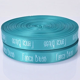 Custom logo polyester printed satin ribbon