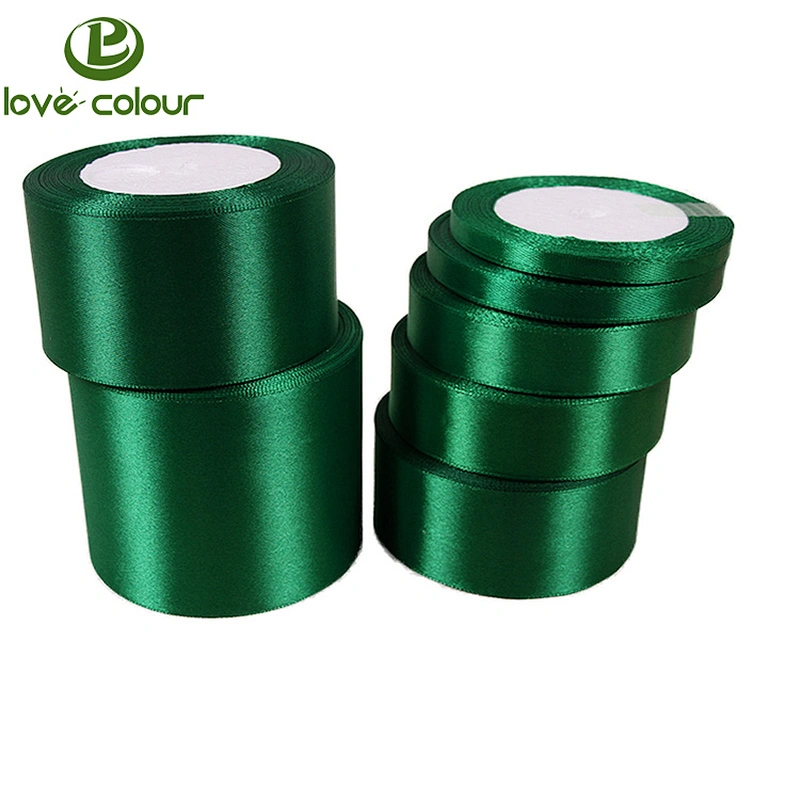 Wedding custom bright color satin ribbon polyester tape