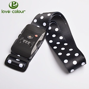 Custom durable adjustable password lock luggage nylon belt / Security Straps