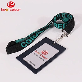 Custom polyester id lanyard necklace with safety release buckle