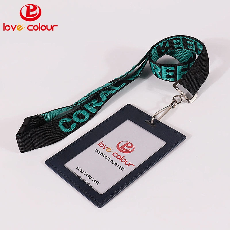 Custom polyester id lanyard necklace with safety release buckle