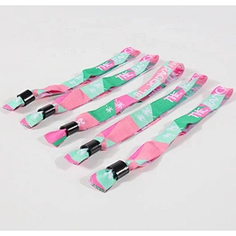 Cheap custom polyester decoration woven wristbands for wholesale