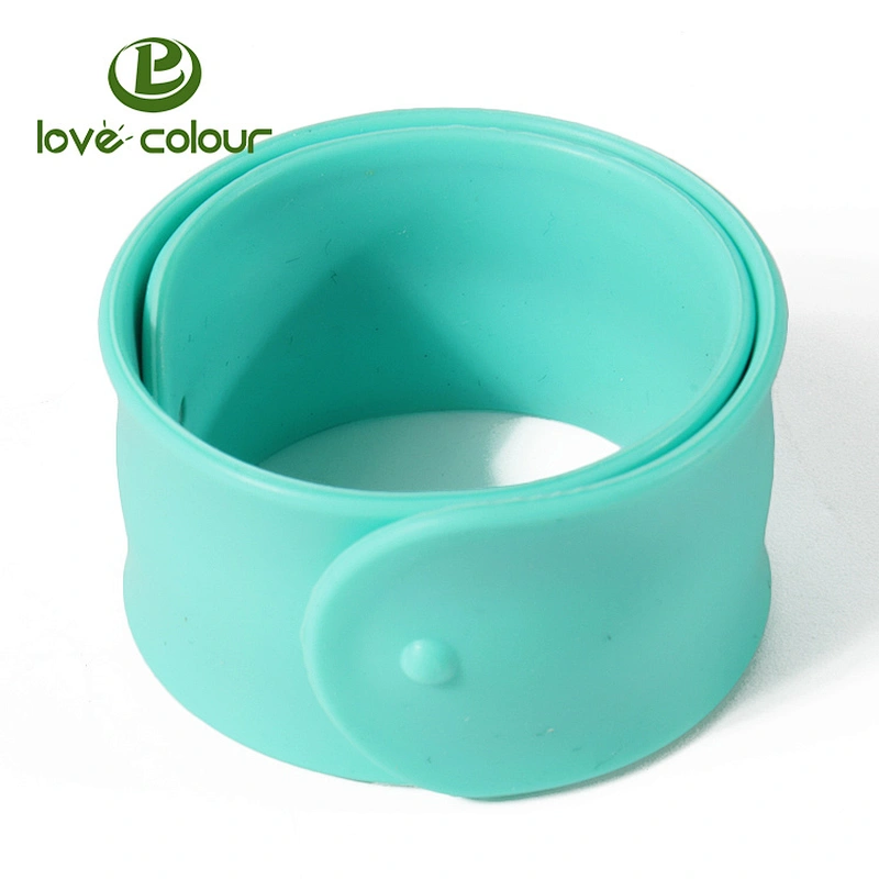 Promotional sports printing personalized wristband silicone rubber snap bracelets