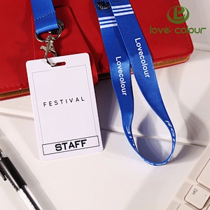 Polyester custom plain lanyard straps with company logo