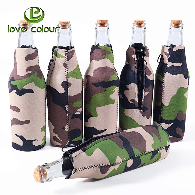 Custom Neoprene Full Color Beer Can Bottle Cooler Sleeve Cover Bag