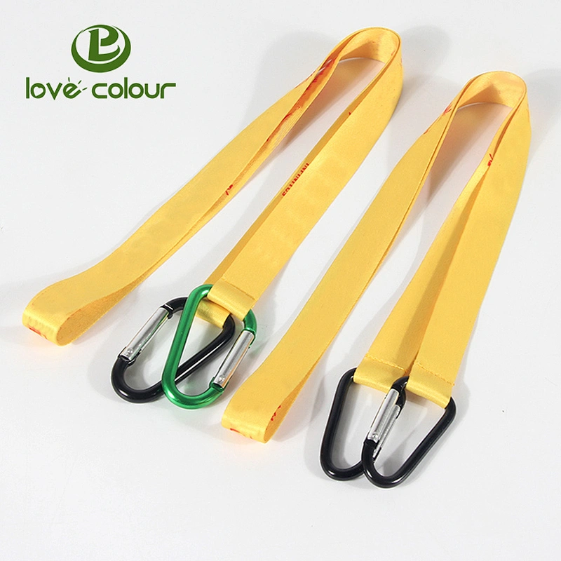 New custom full color printing polyester double ends lanyard