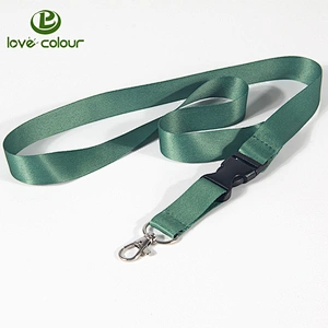 Custom Plain sublimation lanyard with metal hook and safety buckle