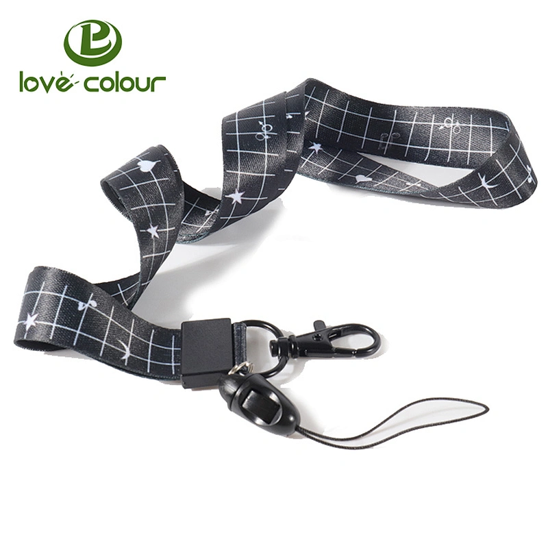 Custom Polyester Printing Your Logo Mobile Phone Custom Lanyard / Cell Phone Lanyard