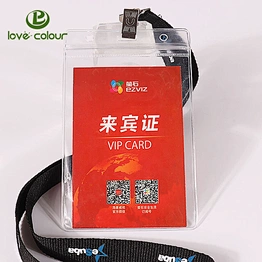 Custom pvc ID badge holders for trade shows and other events