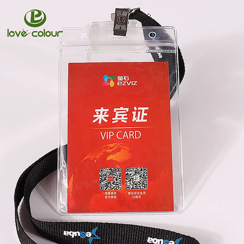 Custom pvc ID badge holders for trade shows and other events