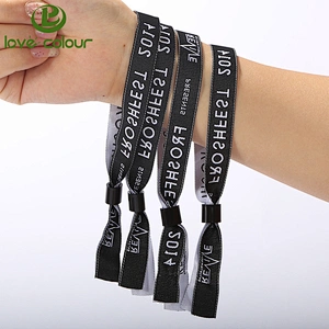 Custom fabric wrist band for event / festival woven wristband