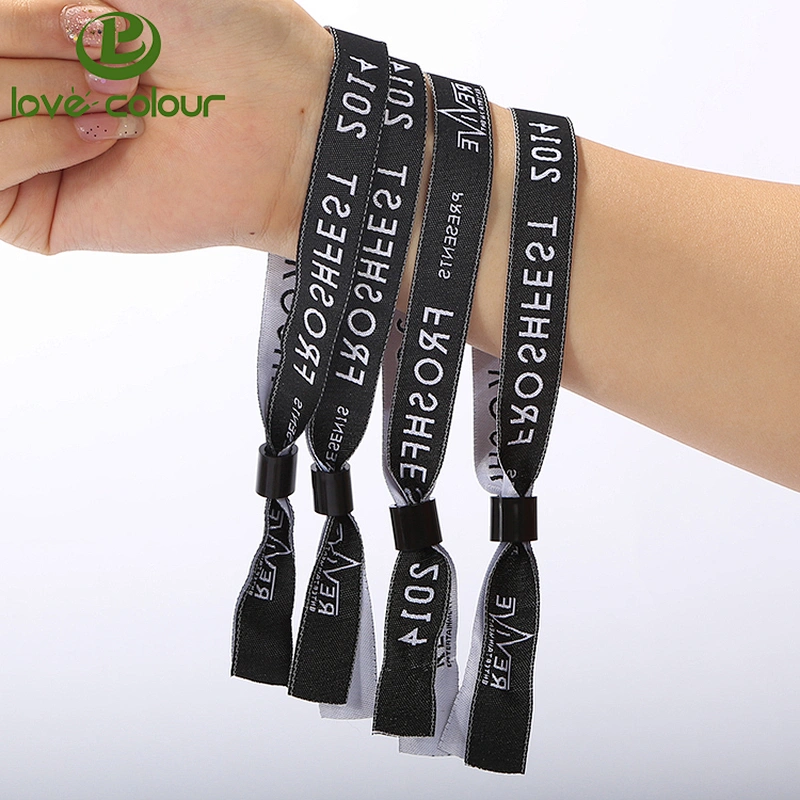 Custom fabric wrist band for event / festival woven wristband