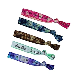 Colorful Solid Elastic Hair Ties Ribbon Ponytail Holder For Girls