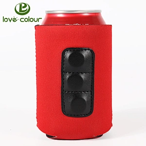 5mm thick neoprene single beer bottle cooler magnetic stubby holder
