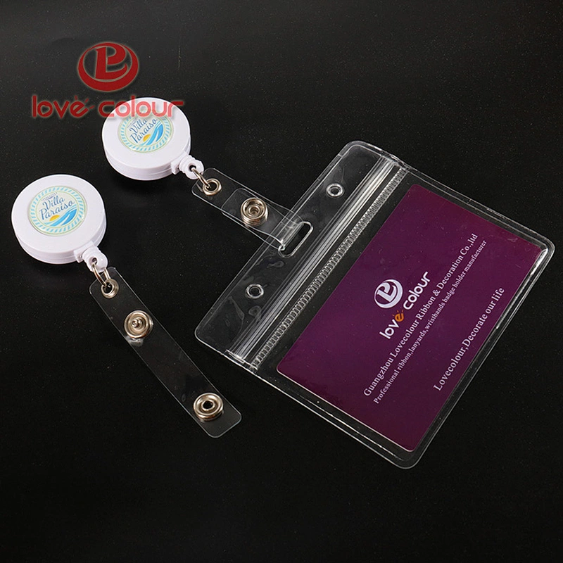 Custom round  ABS badge reel colored plastic badge reel