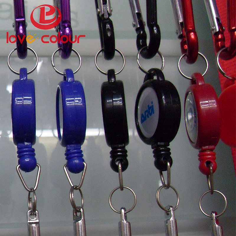 Multicolor Keychains Plastic Badge Holder Custom