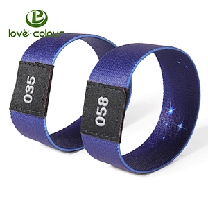 Custom personalized printed logo fabric sport elastic wristbands