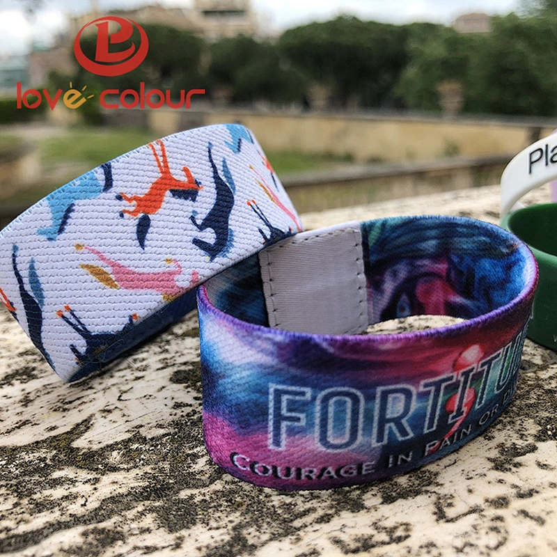 Custom RFID Elastic Fabric Wristbands Bracelet with Your Logo