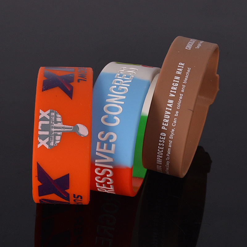 Silicone wristband with printing campaign slogans for event