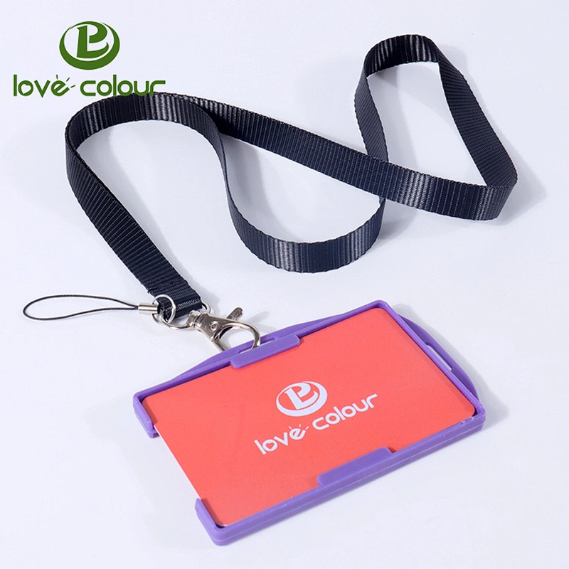Custom strap lanyard with ID card keychain holder