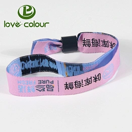 Custom Polyester Fabric Cloth Wristband and Festival Bracelet