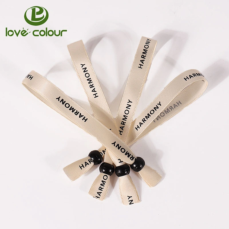 Polyester satin sublimated printed wristband satin bracelet for party