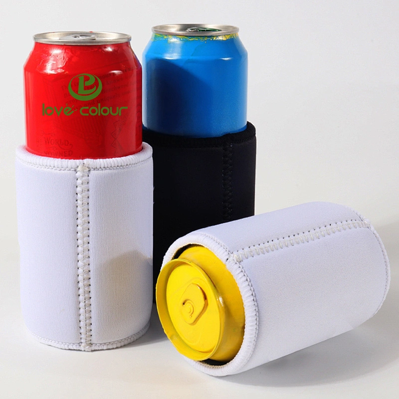 Custom Neoprene Black Full Color Stubby Holder Printing Can Cooler Wine Beer Sleeve