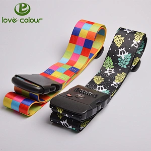 Personalised polyester multicolor travel luggage belt luggage strap