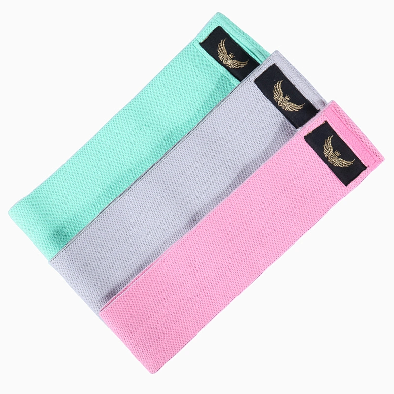 Fitness strength resistance booty bands elastic fabric resistance bands for legs and butt